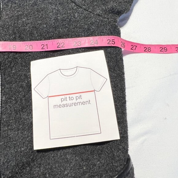 ❄️ Mona Lisa Wool-Blend Coat with Faux Leather Trim Elegance Meets Warmth 18W - Picture 8 of 9